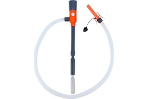 EAZY2HD Auto-Stop Portable Fuel Transfer Pump, Battery Operated 2.8 GPM Gas Can Pump with Retractable Intake Pipe and 51 Inch Discharge Hose for Gasoline Diesel Oil Gas Water Fish Tank