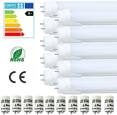 Maidodo 10pcs T8 G13 120cm 18W 1620LM 96SMD Natural White 4000-4500K LED Tube Bulbs Fluorescent/Neon Tubes w White Cover