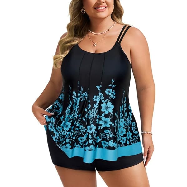 Veranobreeze Women's Tankini Swimwear Set High Waist Ruffle Valance 2 Veranobreeze Women's Tankini Swimwear Set High Waist Ruffle Valance 2