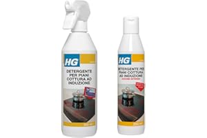 GH Hg Detergente Per La Pulizia Giornaliera dei Piani Cottura, 500 ml + Hg Detergente ad Azione Intensa per Piani Cottura, 250 ml