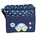 WPG 4pcs Dark Blue Cute As Button Embroidery Baby Nappy Changing Bags
