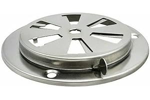 HpLive Ammortizzatore d'aria per stufa a sfiato regolabile, griglia di ventilazione rotonda in acciaio inox circolare da 95 mm, griglia per barbecue per fumatori, parti di ricambio per prese d'aria