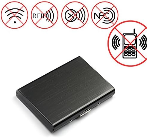 QIANHAI NFC Protection Credit Card RFID Blocking Pouch,Signal Blocker with 6 Card Slot,Slim RFID Credit Card Protector Wallet (Black)