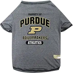 Pets First Collegiate Purdue University Dog Tee Shirt, Medium