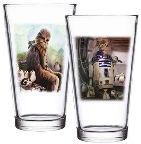 Star Wars Epviii: The Last Jedi: Pint Glass, Gold, 9 x 9 x 14.5 cm, Set of 2
