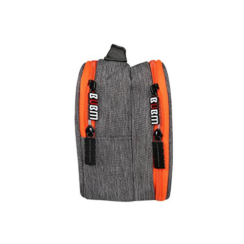 BUBM Rechteck Transparente Klare Reisetasche Organisator Handtasche Tasche für Elektronisches Zubehör (Grau, zwei Schichte) - 2