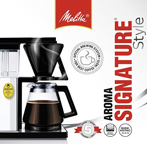 Melitta 100704 Aroma Signature De Luxe Style Kaffeefiltermaschine – Aromaschalter chrome Hochglanz - 7
