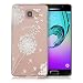 Produktbild tinxi® silikon Schutzhülle für Samsung Galaxy A3 4,7 Zoll 2016 Version A310F Hülle TPU Silikon Rückschale Schutz Hülle Silicon Case Tasche sehr dünn und leicht nur 0,7mm Dicke fliegende Vögel und weiße Löwenzahn