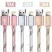 Produktbild Luvfun [3-Pack] iPhone Kabel, 1M+2M+3M iPhone Ladekabel (Roségold+Silber+Gold)