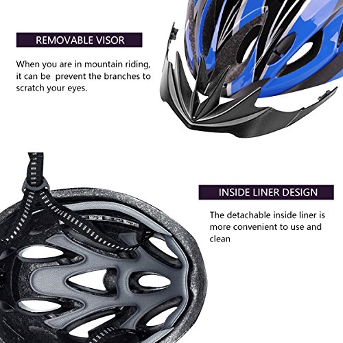 Six Foxes Fahrradhelm, Unisex Erwachsenen Fahrradhelm Rennradhelm mit abnehmbarem Visier und Futter, verstellbarem Thrasher - 3