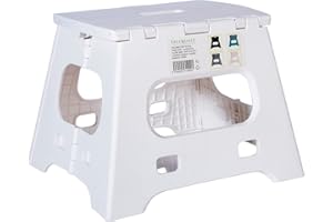 ‎SPLENDOLE Splendole Tritthocker Klapphocker Faltbar Kinderfußbank Klapptritt Bad-Hocker Klappbar Kindertritt Klein Aufstiegshilfe Küchenhocker Für Kinder Erwachsene (Weiß)
