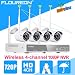 Produktbild FLOUREON Wlan CCTV Videoüberwachung Set 4CH NVR 1080P Video Recorder H.264 + 4X 720P Wlan Überwachungskamera Outdoor Wasserdicht Sicherheitskamera P2P 3,6mm IR-Cut 36 IR LEDs Nachsicht Netzwerkkamera