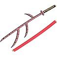 Trunkin 12 Years & More Katana For Cosplay Life Size Replica Wooden Toy Anime Accessory Toy Collectible | Wooden Sword (Kokushibo Nichirin)