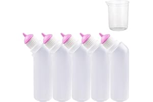Gufastoe 5 pezzi per animali domestici mini capezzoli in silicone con bottiglia per cucciolo cane gatto o altri animali domestici (colore rosa)