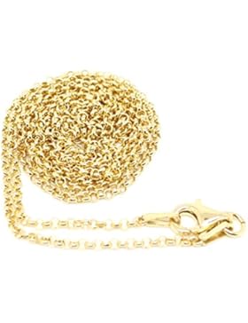 Vergoldete Erbsenkette in 925er Sterling Silber 80cm