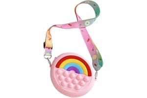 TEOGNEOT Bolsa de mensajero para niñas, monedero para niños, bolso de mensajero de silicona, adecuado para niñas pequeñas, correa de hombro ajustable