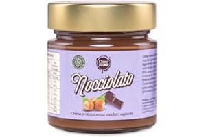 Choco Zero – Crema Proteica Crema Spalmabile Senza Zuccheri Aggiunti, Senza Glutine, Senza Lattosio, Vegano Vasetto da 200 g (1 Pezzo, Nocciolato)