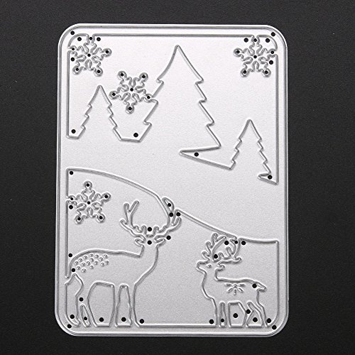 Amazingdeal365 2 Rehe Metall Form Schablonen Schneiden DIY Dekor Sammelalbum Karten Buchzeichen Lesezeichen als Geschenk für Freunde Geburtstag Kinder,Kindergarten Hobby Schule Handarbeit Unterricht usw. Ein tolles Geschenk! (Meerjungfrau) - 2