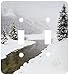 Price comparison product image 3dRose LSP_76333_2 Alberta, Lake Louise, Winter Snow Double Toggle Switch