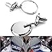 Motorcycle Chrome Plated Billet Aluminum Outside Rearview Side View Mirrors Multi Angle Adjustable Blindsight Rearview Handle Bar End Convex Universal Fit For Suzuki B-King GSF650 Bandit GSX R600 R750 R1000 Gixer / Yamaha YZF R1 R6 R6S / Honda CBR 600RR
