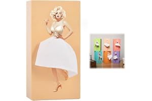 WEITING Handkerchief Box with Flying Skirt, Charming Retro Girls with Short Skirt Handkerchiefs Box, Suitable for Bedroom, Living Room, Office (D)