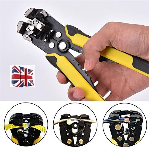 2018 Self Adjusting Wire Stripper - Comfortable Grip and Ergonomic Handle - Powerful Stripping, Cutter, Crimper and Pliers Hand Tool - By SmartPro