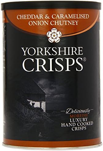 Yorkshire Crisps Cheddar and Caramelised Onion Chutney 100 g (Pack of 6)