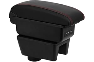 OYHCM Para Seat Ibiza 6j 2008-2016 Apoyabrazos Coche Consola Reposabrazos Central Tapizado Caja Almacenamiento Cuero Cojín Reposabrazos