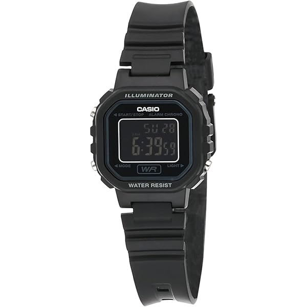 Casio Women's Vintage LA11WB-1 Sport Black Resin Band Watch, black