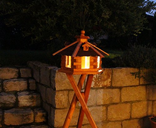 Vogelhaus mit Ständer und Solarbeleuchtung Typ 4-5 (Blau, groß) - 2