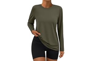 Suncife Top da allenamento da donna a maniche lunghe, camicie da palestra, estive, atletica, yoga, magliette larghe