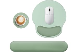3-in-1 Mauspad und Handballenauflage Set, Ergonomisches Mauspad mit Handauflage, Memory-Schaum, rutschfeste Basis, Handauflage Tastatur für Büro und Zuhause, Schreibtisch zubehör, Homeoffice zubehör