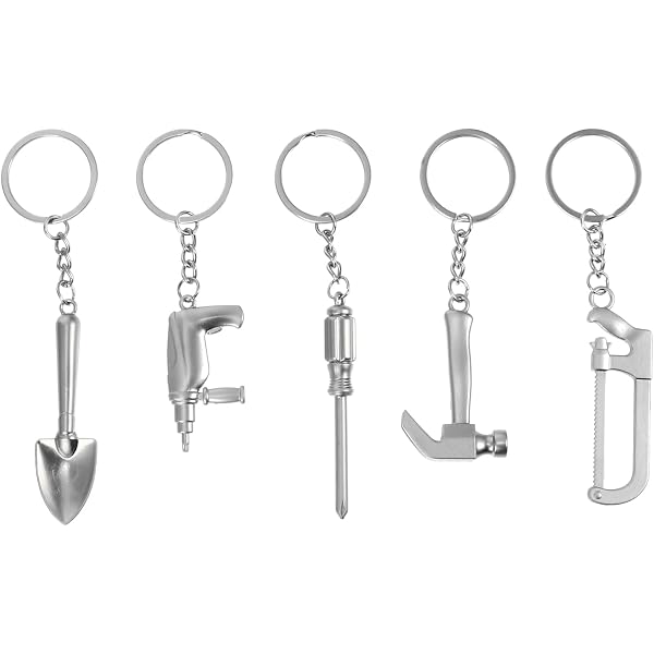 EIHI – 4 Mini-Messschieber Als Schlüsselanhänger, Zinklegierung, Beweglich, Silber Und Bronze, Kreatives Geschenk