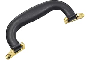 ChenXi Shop 1 Pieces PU Leather Handle for Guitar Musical Box Handbags Gift Boxes Wine Boxes Luggage Toolbox Trolley Instrument Case Black Gold