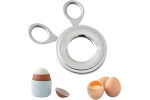 AEKZOX Tagliauovo in Acciaio Inossidabile, 1 pezzo, Apriuova manuale, Cracker per uova sode e morbide, Con punto di rottura predeterminato, Facile e veloce da aprire, Fornitura di Utensili da Cucina