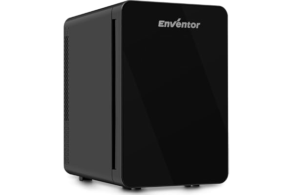 Enventor Mini Frigo 15L, Chambre et Voiture - Silencieux, Portable pour Cosmétiques, Bureau, Dortoir - 220V AC/12V DC, Modes de Chauffage et de Refroidissement