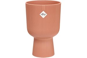 Elho Vibes Fold Coupe 14 - Macetero por Interior - 100% Plástico Reciclado - Ø 13.9 x H 21.0 cm - Rosado/Delicate Pink