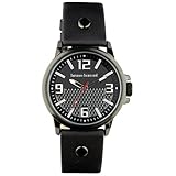 bruno banani BR30025 Prios Uhr Herrenuhr Lederarmband Metall 50m Analog schwarz