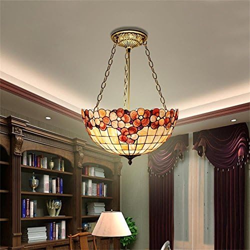 Flash-European Tiffany Creative Seashell Chandelier Arts Bedroom Anti-Chandelier