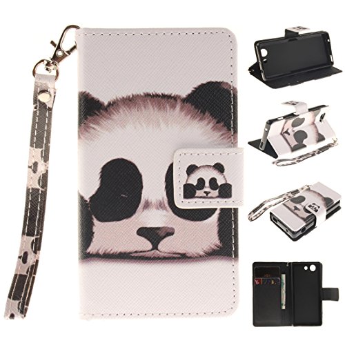 Nancen Sony Xperia Z3 Compact / Z3 mini (4,6 Zoll) Handytasche / Handyhülle. Flip Etui Wallet Case in Bookstyle - Premium PU Lederhülle Hülle Cover Mit Lanyard / Strap, Standfunktion, Kreditkarte und Brieftasche