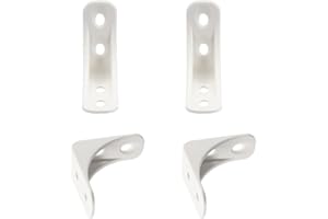 DTGN 39x39x16mm(LxWxH) Plastica Angolo Supporti -20pz - per Mobili Riparazione - 4 Fori L Forma Destra Supporto Angolare - Bianco