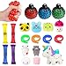 Price comparison product image WATINC 20Pack/Set Sensory Fidget Toys , Cute Squishy, Mochi Squishies, Squeeze Ball, Mesh and Marble Toy, Stretchy String, Colorful Sensory Fidget Stretch Toy for ADHD Autism Stress Anxiety Relief