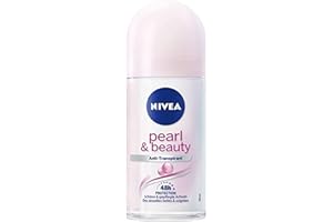 NIVEA Pure Pearl & Beauty Deo Roll On in confezione da 6 (6 x 50 ml), rullo antitraspirante per pelle ascellare curata, deodorante con protezione 48 ore