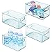 Produktbild mDesign 4er-Set Kinderzimmer Organizer – Sortierbox mit praktischen Griffen, ohne Deckel – BPA-freier Kunststoffbehälter mit großem Fach für Spielzeug, Windeln, Stofftiere & Co. – hellblau