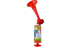 Winomo Corne de brume à pompe manuelle, avertisseur sonore puissant pour stade, fête, événements sportifs (Rouge)