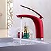 Produktbild SADASD Badezimmer Waschbecken Wasserhahn roten Waschbecken Wasserhahn voll Kupfer Warmes und kaltes Wasser Waschbecken voll Kupfer gebackenen weißen Lack Armatur Waschbecken Wasserhähne im nordischen Stil