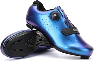 Treer Respirables Zapatillas Ciclismo Carretera Zapatillas de Ciclismo, Zapatos Bicicleta Montaña Hombre Unisex Zapatillas Montaña Calzado Bicicleta con Cleats 36-47 EU