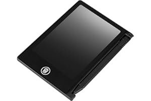 Irfora 4,5-Zoll-Handschrifttafel mit Flexiblem LCD-Panel, Zeichentablett für mit Memo, Notiz, Listenerinnerung, Einfache Schreibübung, Kompakt, Energiesparend, Einfaches Lernen (Schwarz)