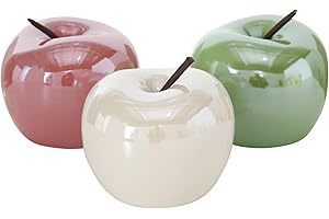 Seaside No.64 - Decorazione a forma di mela Pearly in tre colori (rosa, verde, bianco)