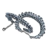 Farbe silber Gothic Alchemy Armreif Vertebrae Schmuck Skelett Armband Hartzinn Wirbelteile